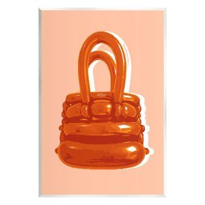 Orange Modern Purse Wall Plaque Art By Daphne Polselli c: